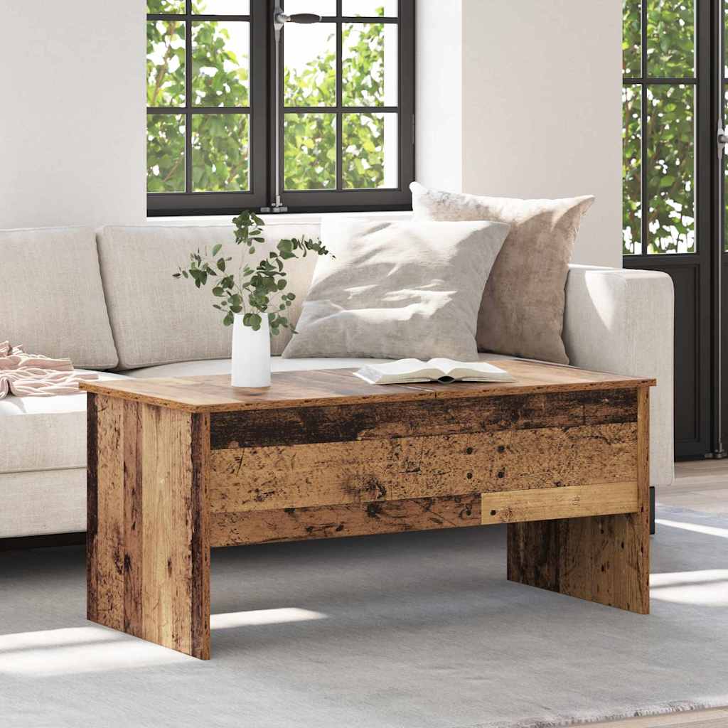 Coffee Table Old Wood 102 x 50.5 x 46.5 cm Engineered Wood