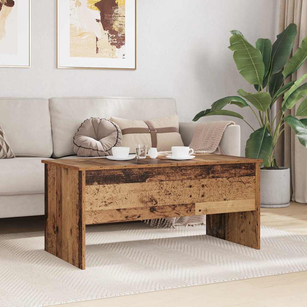 Coffee Table Old Wood 102 x 50.5 x 46.5 cm Engineered Wood