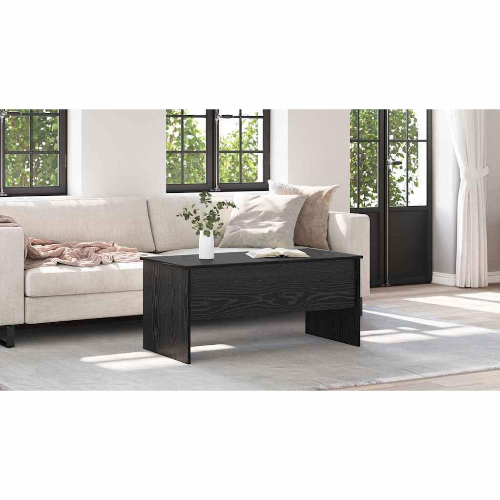 Coffee Table Black Oak 102 x 50.5 x 46.5 cm Engineered Wood