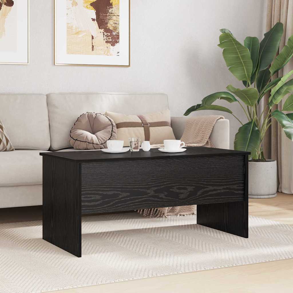 Coffee Table Black Oak 102 x 50.5 x 46.5 cm Engineered Wood