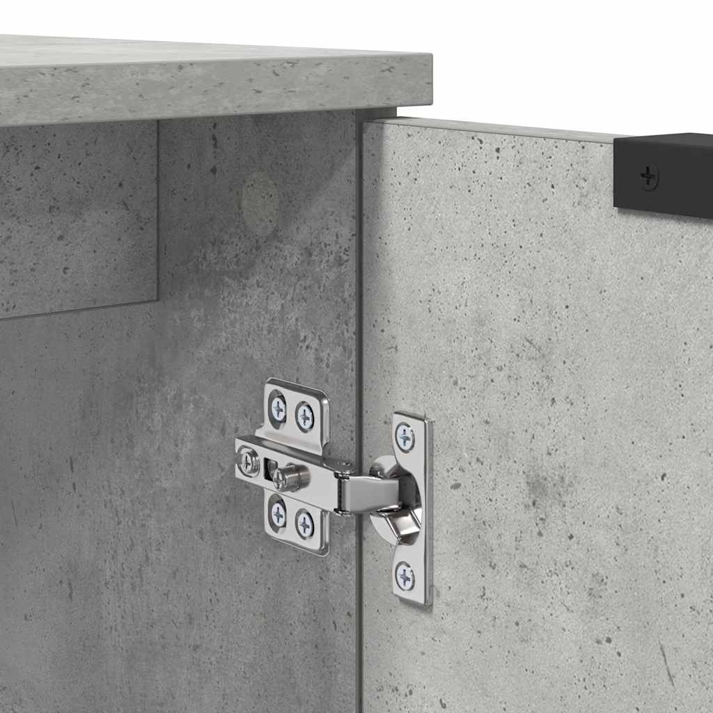 Bathroom Cabinet with Storage Concrete Grey 64.5 x 33.5 x 59 cm