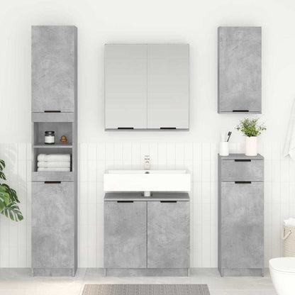 Bathroom Cabinet with Storage Concrete Grey 64.5 x 33.5 x 59 cm