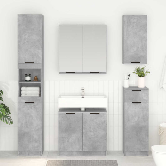 Bathroom Cabinet Concrete Grey 64.5 x 33.5 x 59 cm