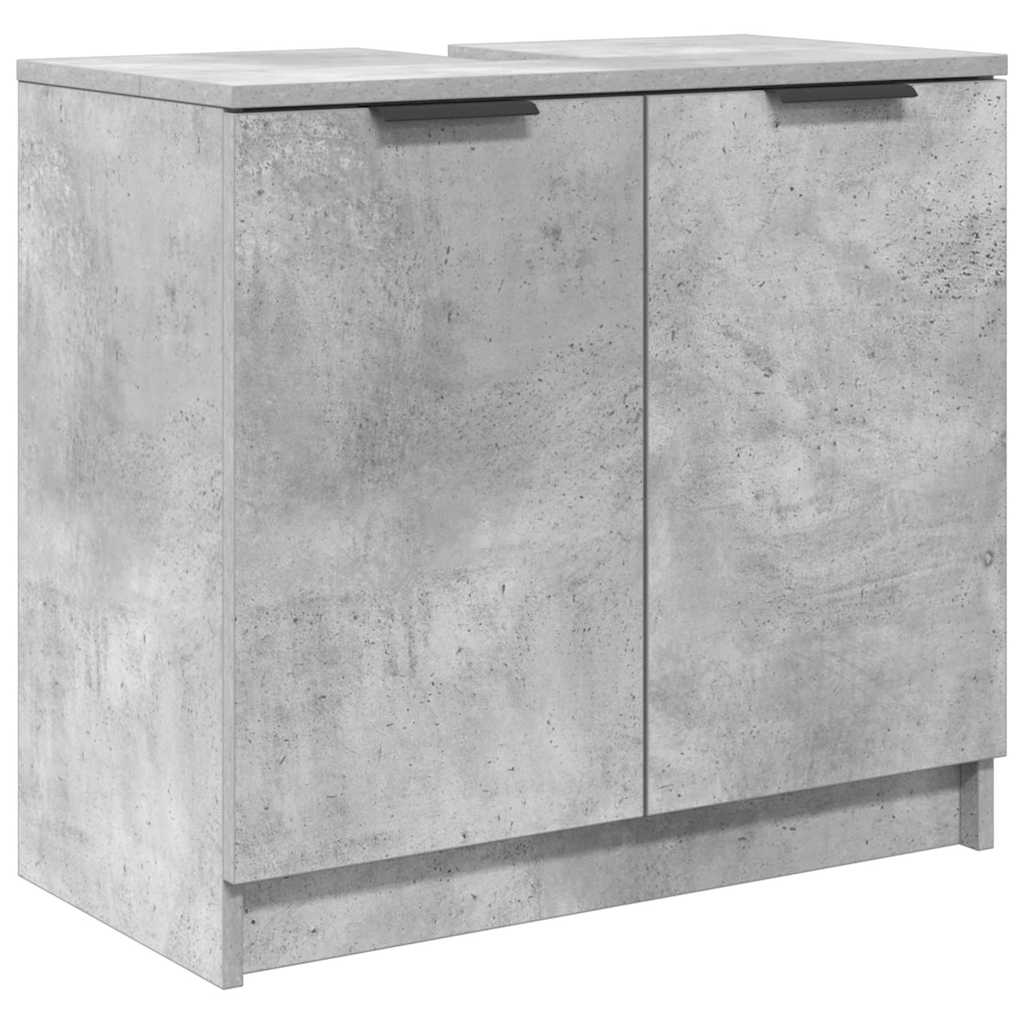 Bathroom Cabinet with Storage Concrete Grey 64.5 x 33.5 x 59 cm