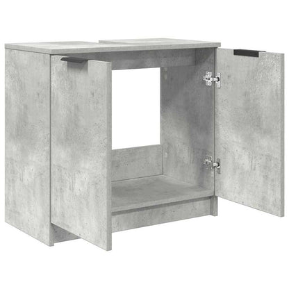Bathroom Cabinet with Storage Concrete Grey 64.5 x 33.5 x 59 cm