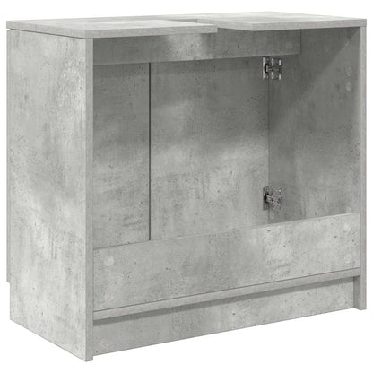 Bathroom Cabinet with Storage Concrete Grey 64.5 x 33.5 x 59 cm