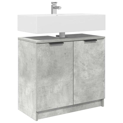 Bathroom Cabinet with Storage Concrete Grey 64.5 x 33.5 x 59 cm