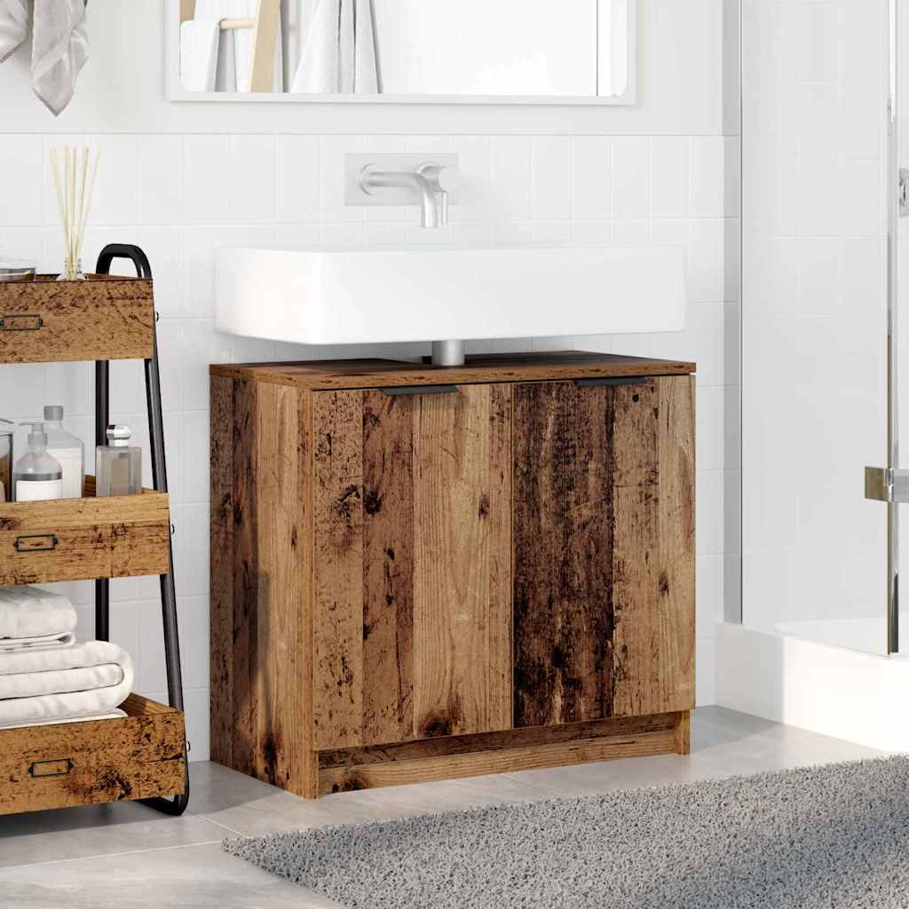 Bathroom Cabinet Old Wood 64.5 x 33.5 x 59 cm Engineered Wood