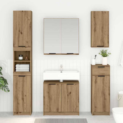 Bathroom Cabinet with Storage Artisan Oak 64.5 x 33.5 x 59 cm