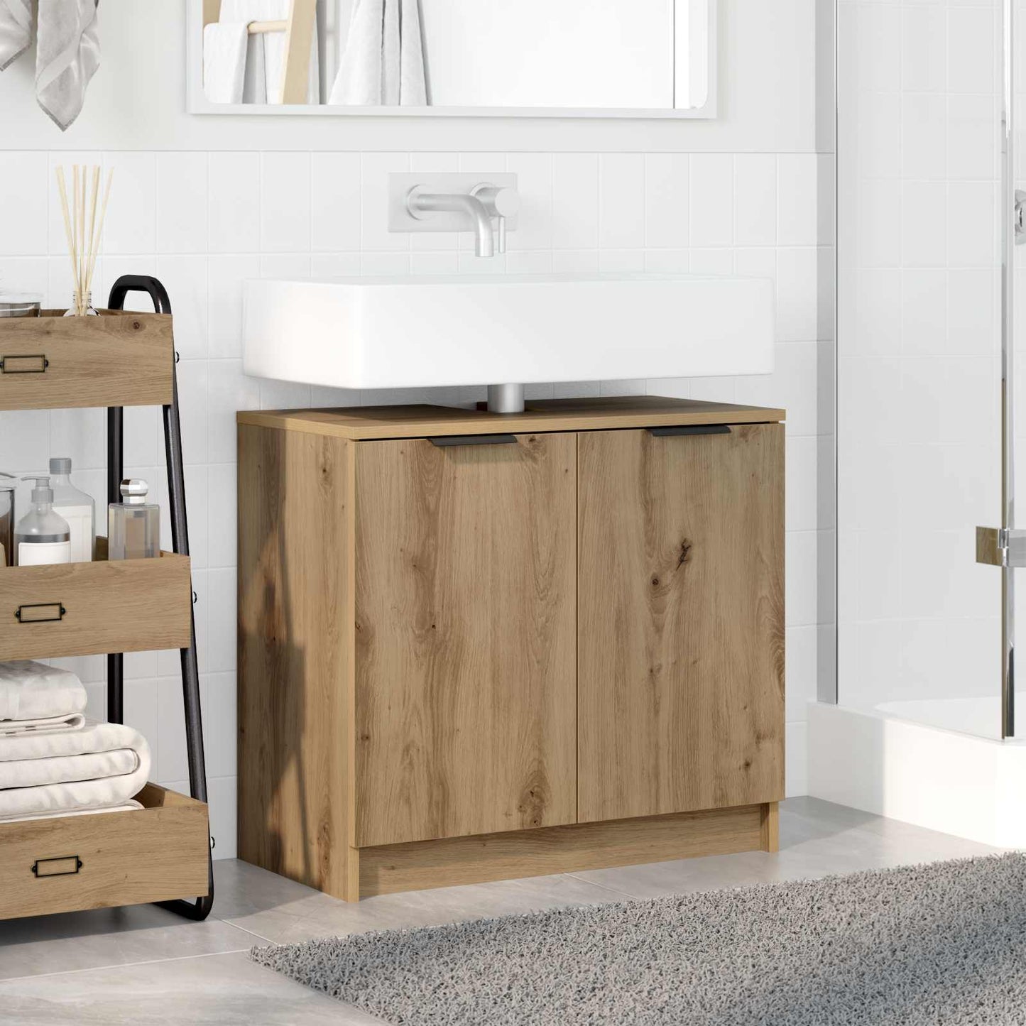 Bathroom Cabinet Artisan Oak 64.5 x 33.5 x 59 cm