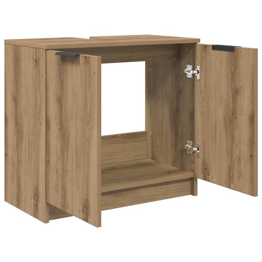 Bathroom Cabinet with Storage Artisan Oak 64.5 x 33.5 x 59 cm