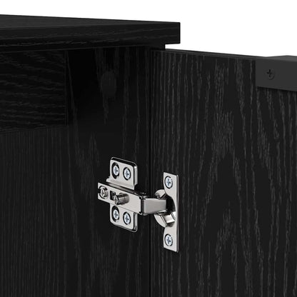 Bathroom Cabinet Black Oak 64.5 x 33.5 x 59 cm Engineered Wood