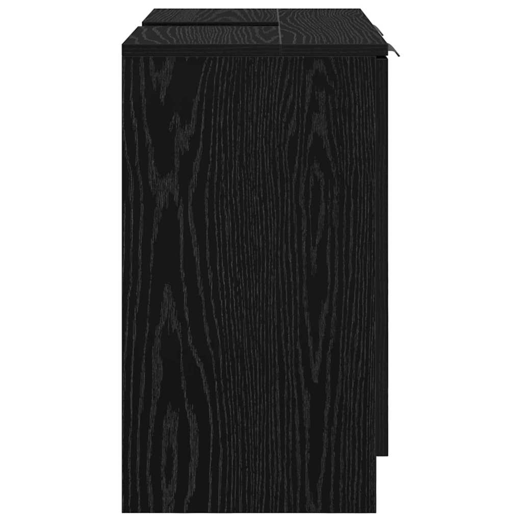 Bathroom Cabinet Black Oak 64.5 x 33.5 x 59 cm Engineered Wood