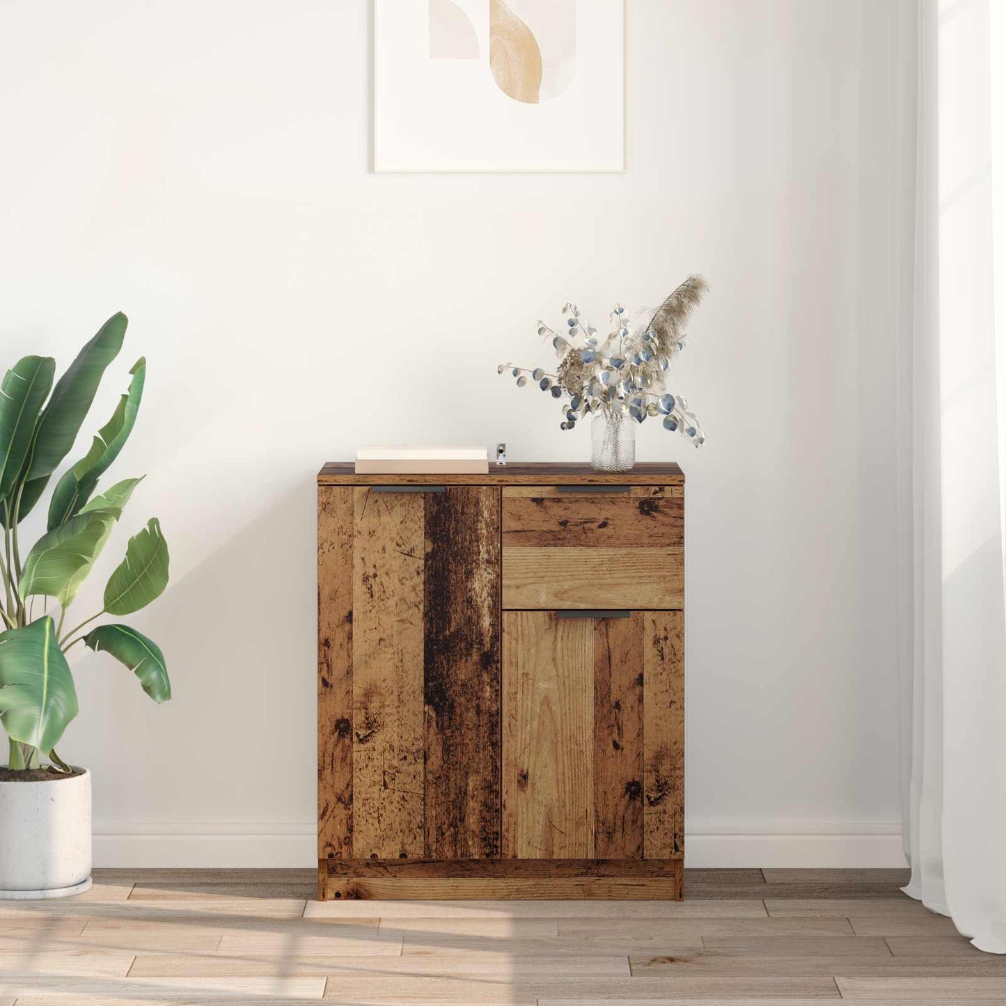 Sideboard with Drawer Old Wood 60 x 30 x 70 cm Engineered Wood