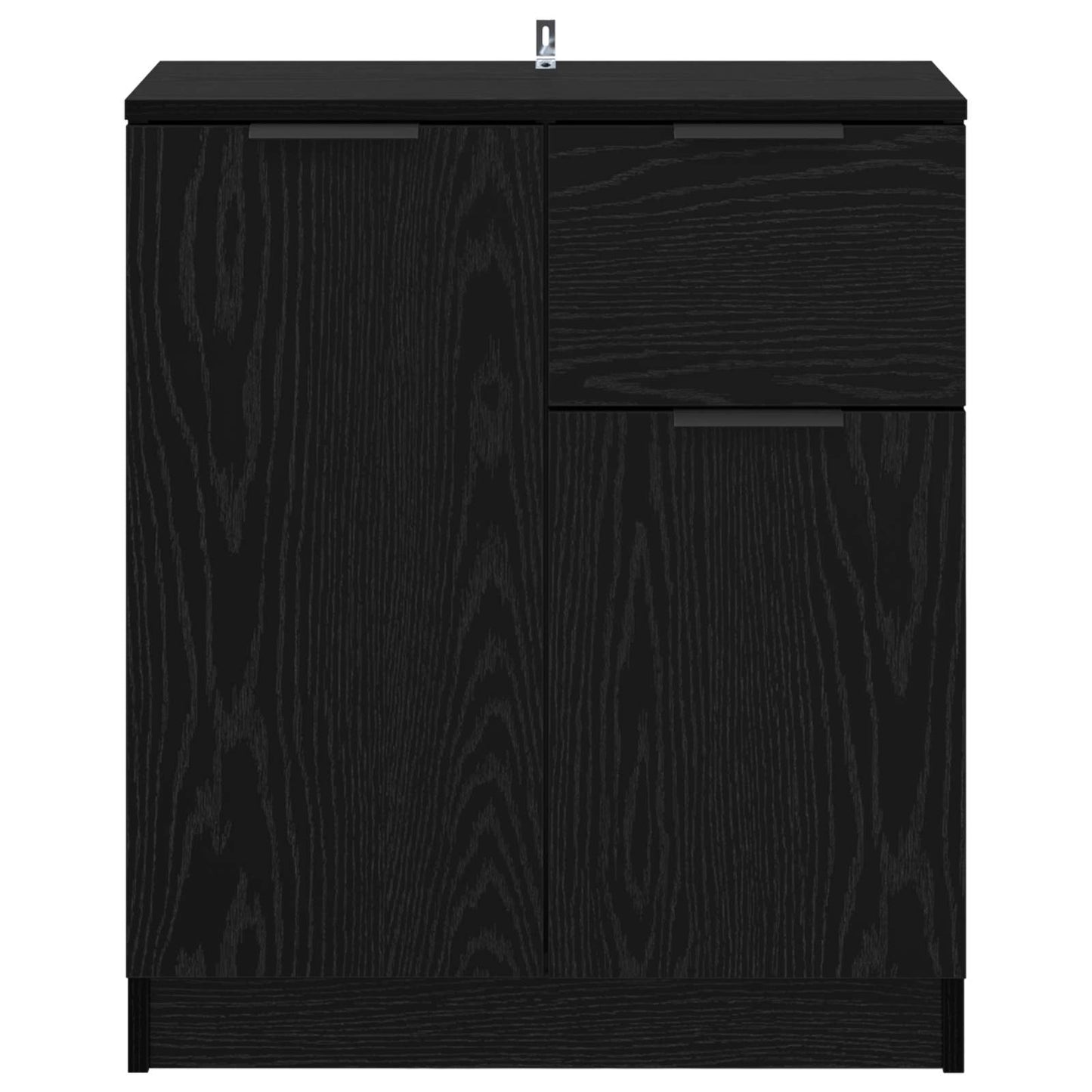Sideboard with Drawer Black Oak 60 x 30 x 70 cm Engineered Wood