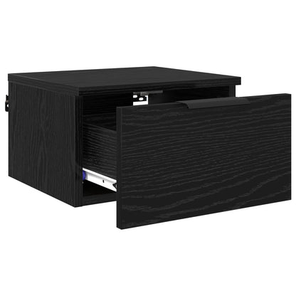 Bedside Cabinet Black Oak 34 x 30 x 20 cm Engineered Wood