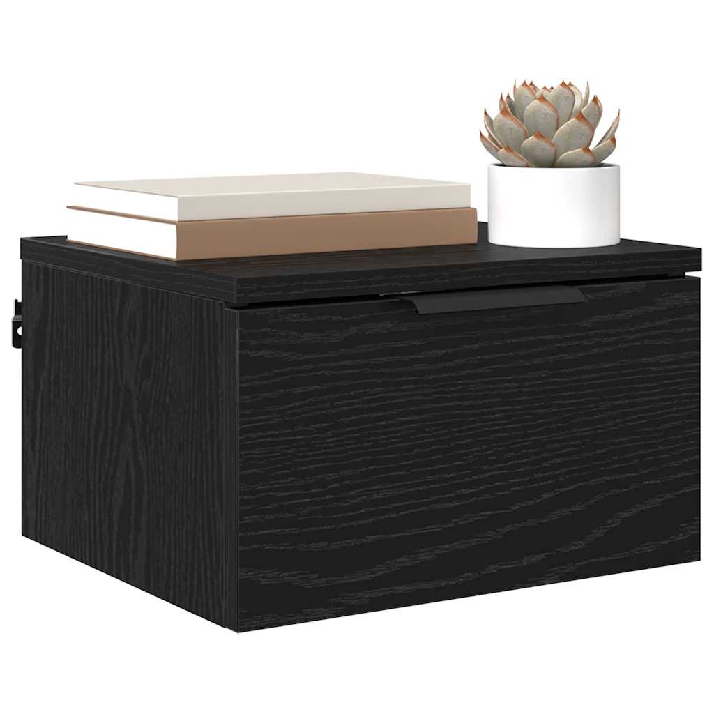 Bedside Cabinet 2 pcs Black Oak 34 x 30 x 20 cm Engineered Wood