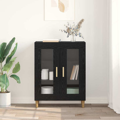 Sideboard Black Oak 69.5 x 34 x 90 cm Engineered Wood