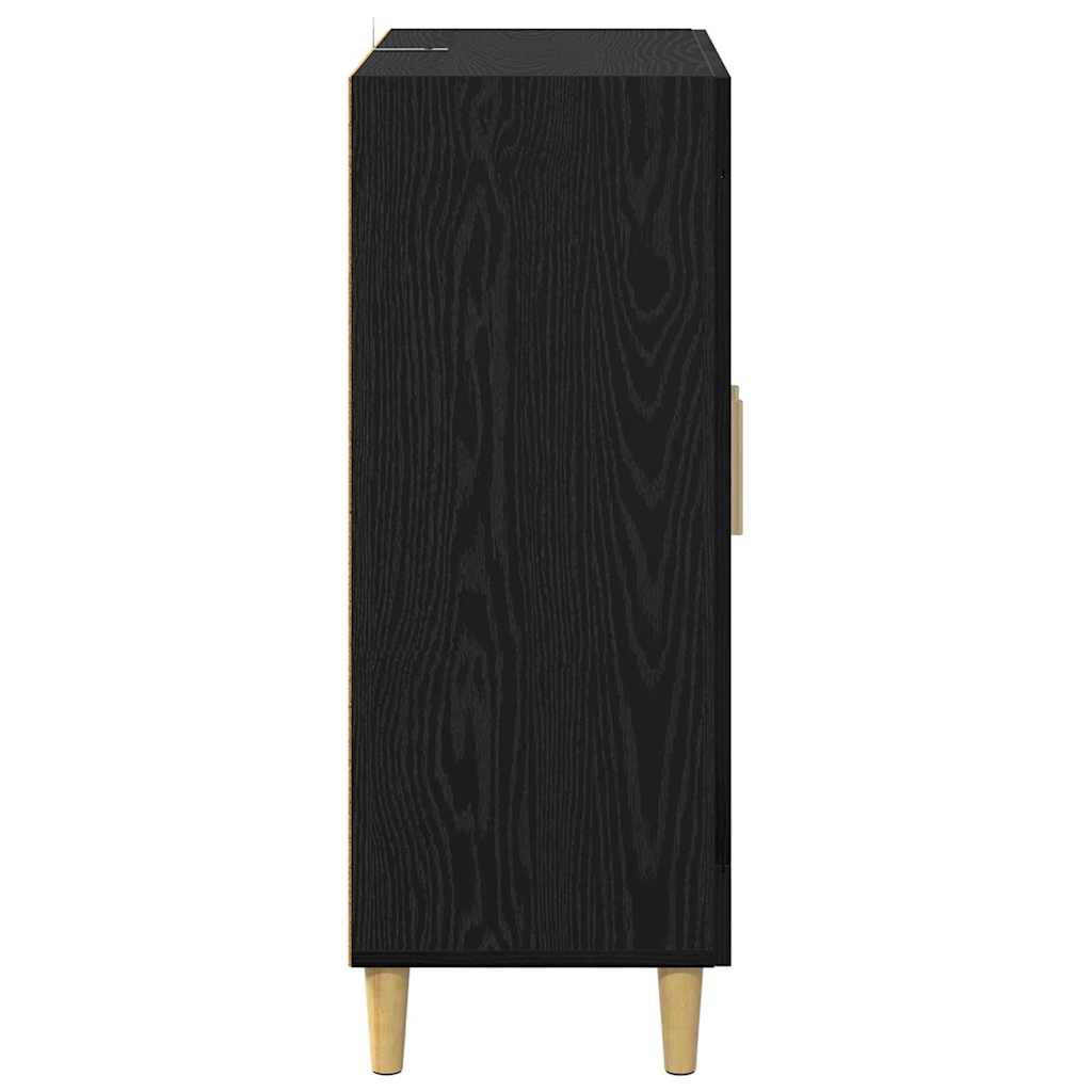 Sideboard Black Oak 69.5 x 34 x 90 cm Engineered Wood