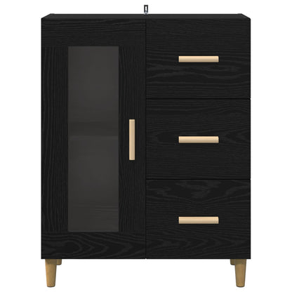 Sideboard Black Oak 69.5 x 34 x 90 cm Engineered Wood