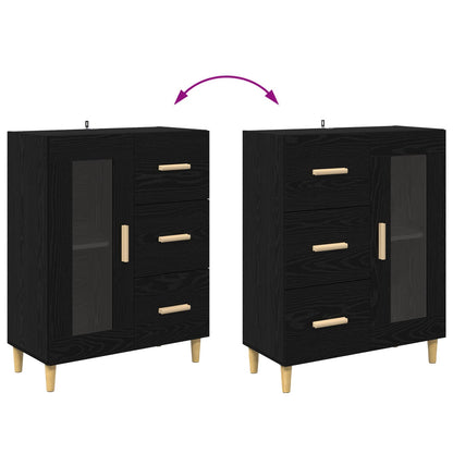 Sideboard Black Oak 69.5 x 34 x 90 cm Engineered Wood