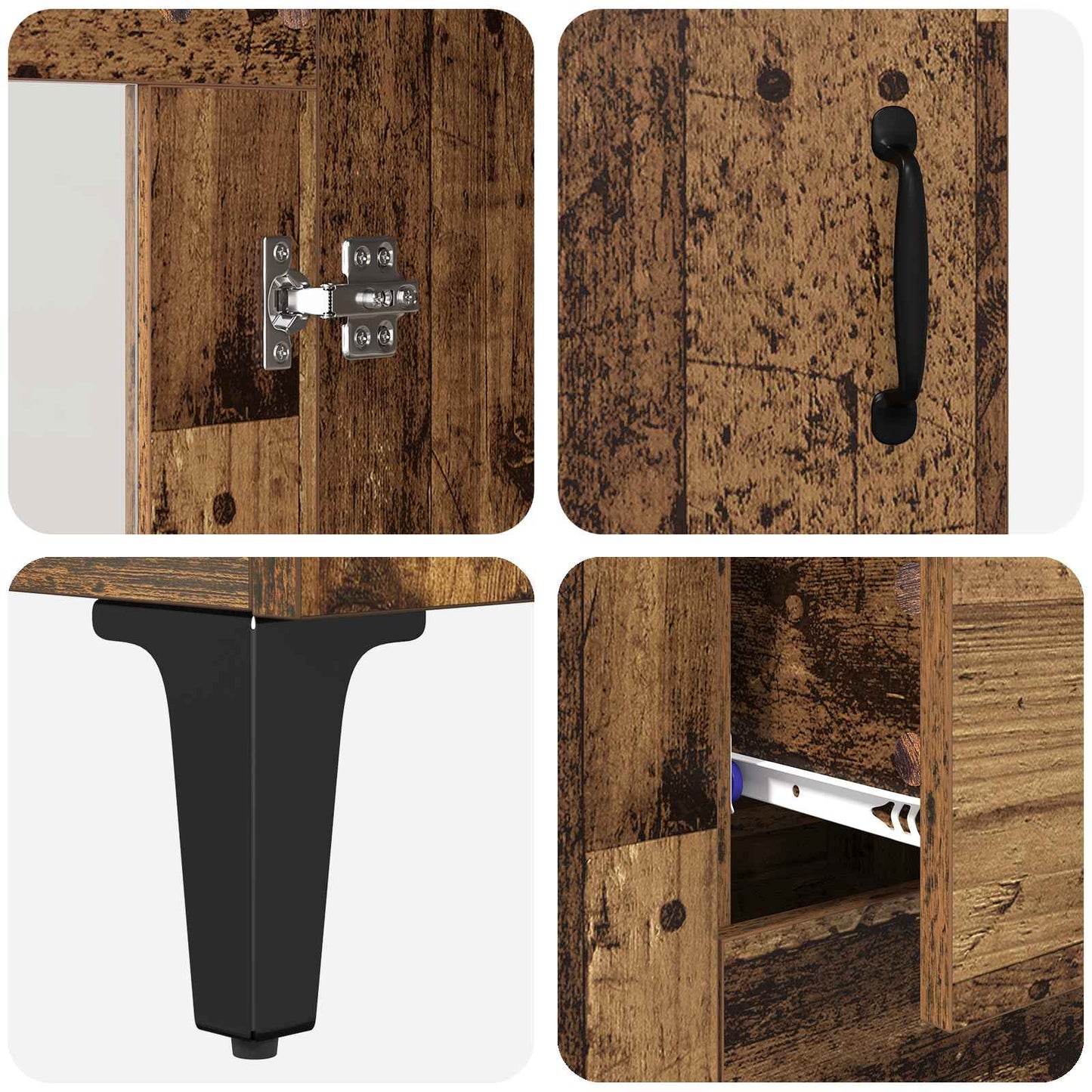 Sideboard Old Wood 69.5 x 34 x 90 cm Engineered Wood and Iron
