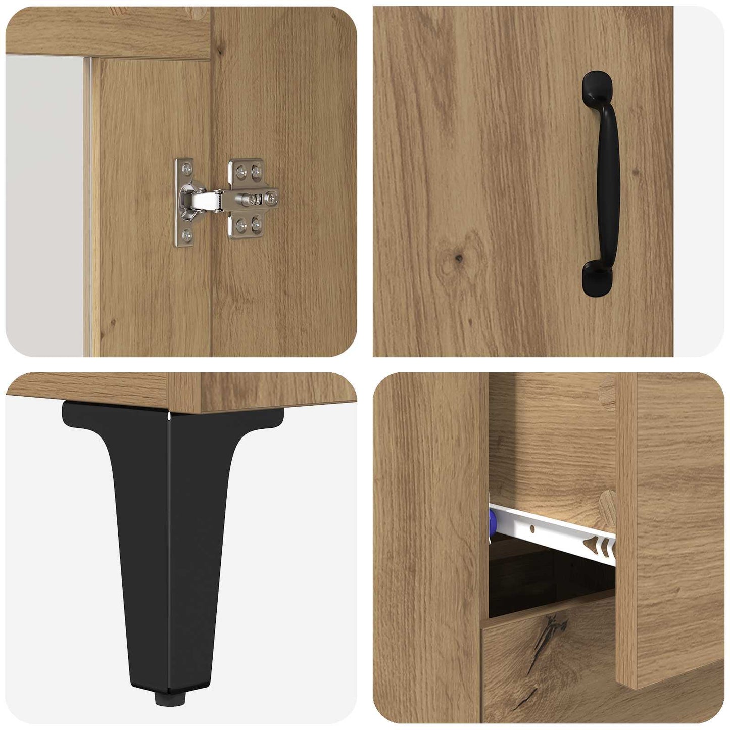 Sideboard with Drawer Artisan Oak 69.5 x 34 x 90 cm