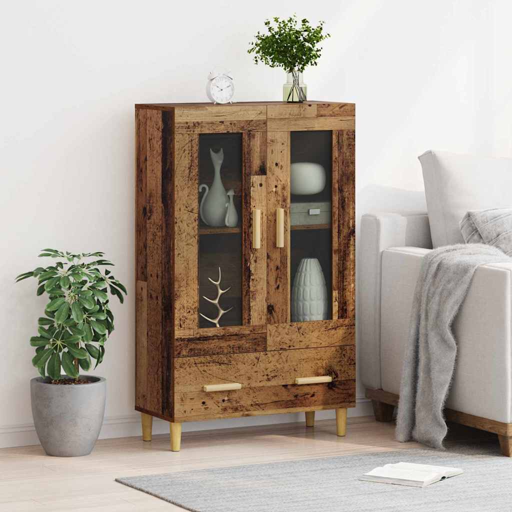 Highboard with Drawer Old Wood 70 x 31 x 115 cm Engineered Wood