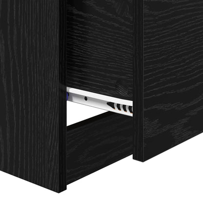 Bedside Cabinet Black Oak 40 x 40 x 63 cm Engineered Wood