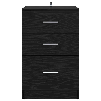Bedside Cabinet Black Oak 40 x 40 x 63 cm Engineered Wood