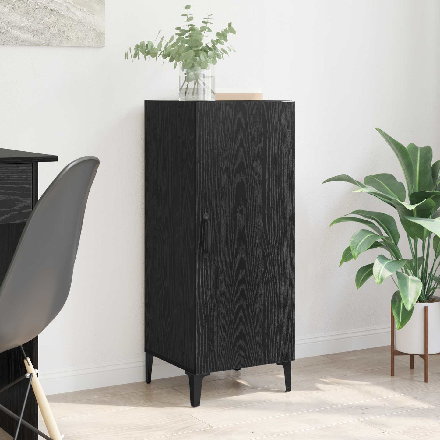Sideboard Black Oak 34.5 x 34 x 90 cm Engineered Wood