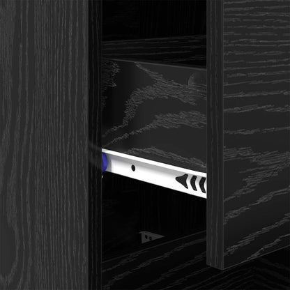 Sideboard Black oak 34.5 x 34 x 90 cm Engineered wood