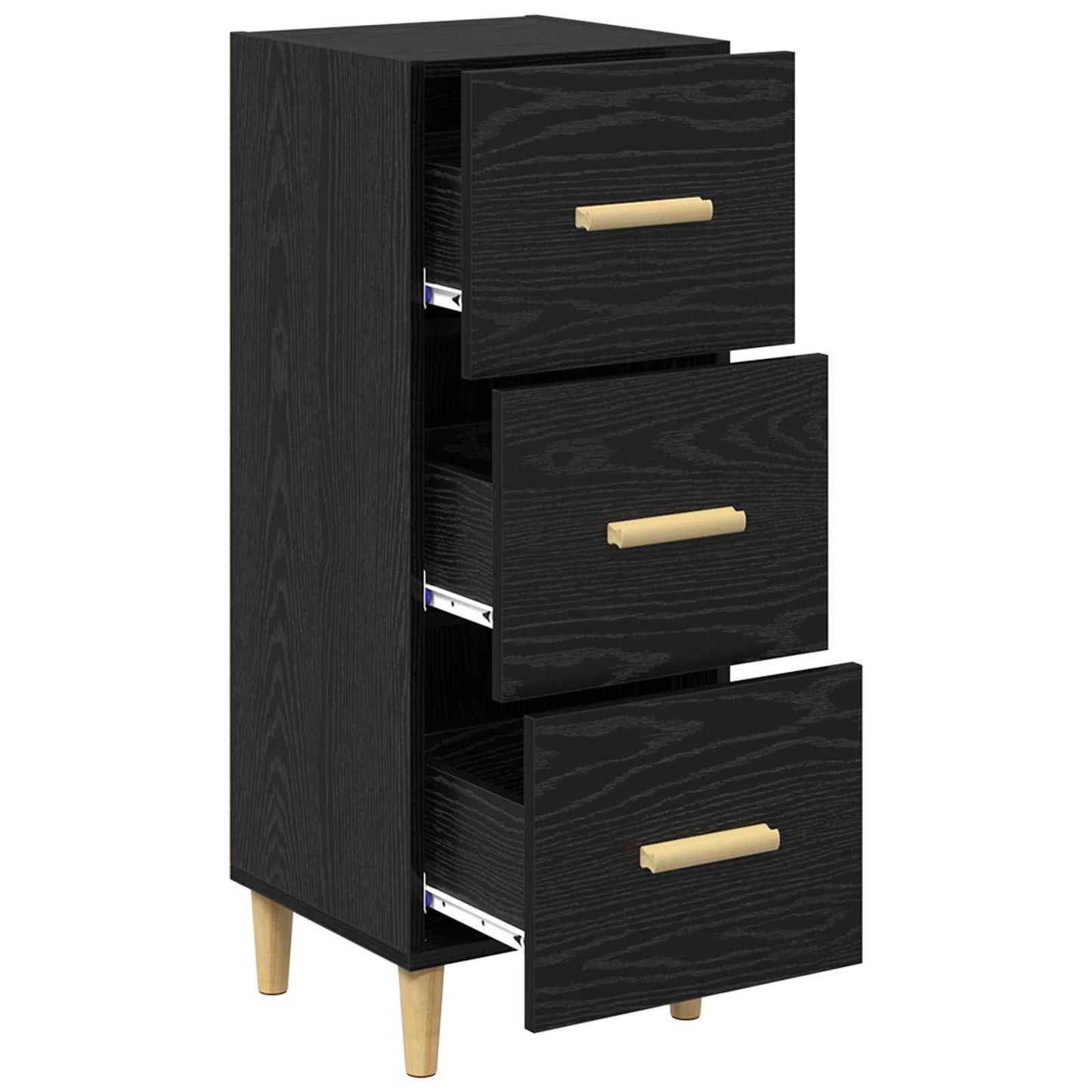 Sideboard Black oak 34.5 x 34 x 90 cm Engineered wood