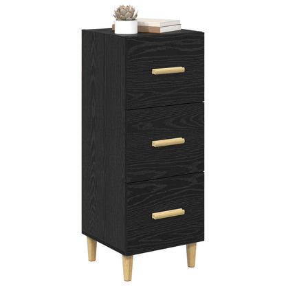 Sideboard Black oak 34.5 x 34 x 90 cm Engineered wood