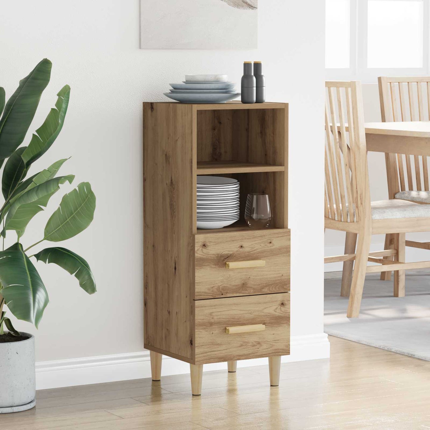 Sideboard Artisan oak 34 x 34.5 x 90 cm Engineered wood