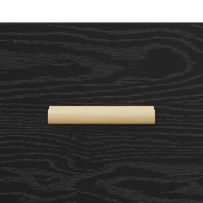 Sideboard Black oak 34 x 34.5 x 90 cm Engineered wood