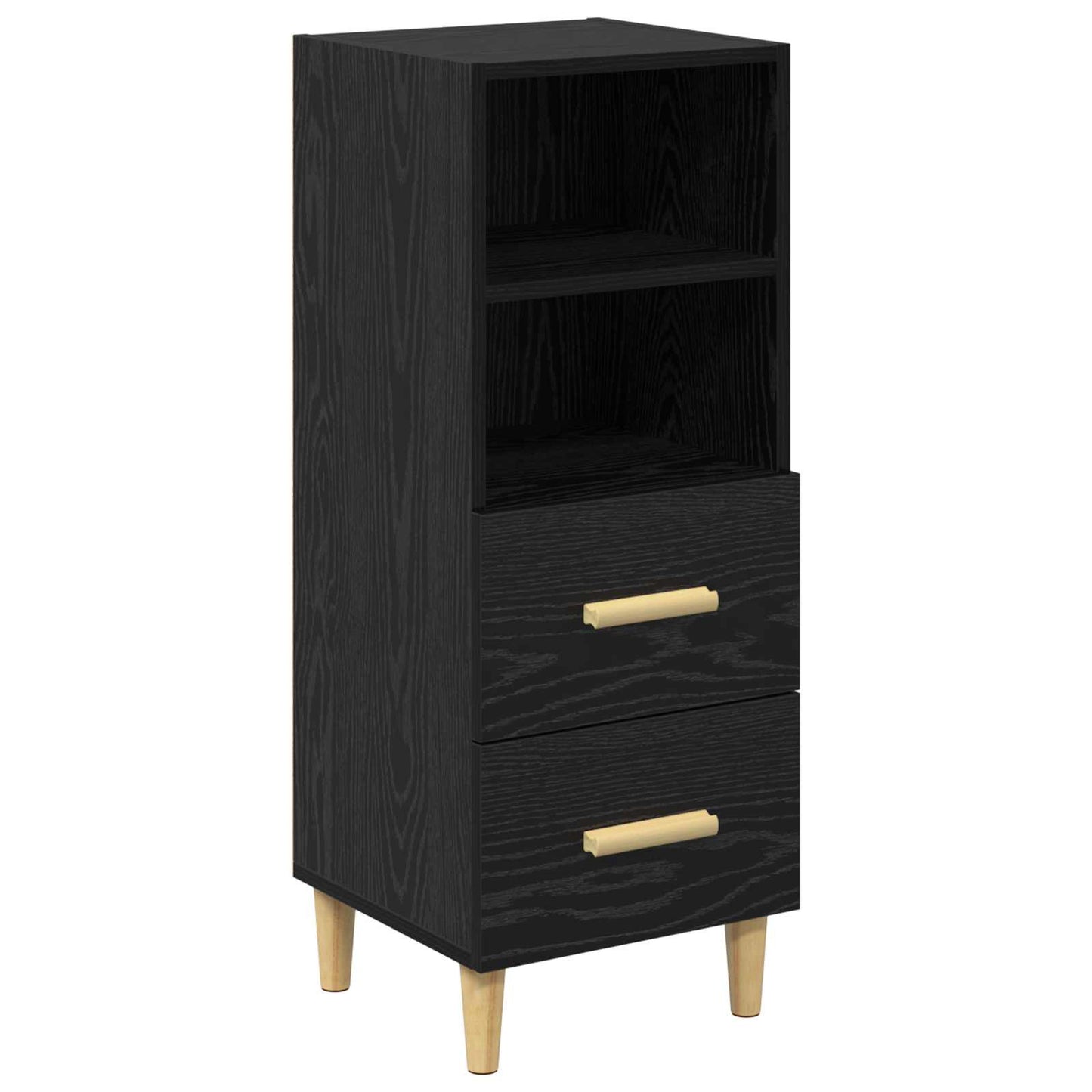 Sideboard Black oak 34 x 34.5 x 90 cm Engineered wood