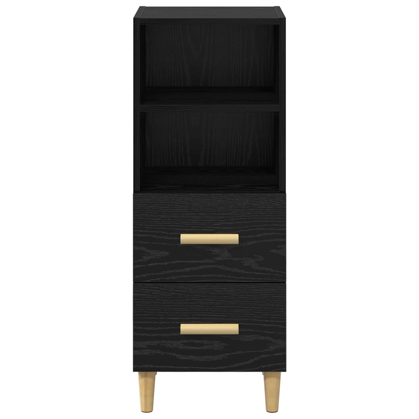 Sideboard Black oak 34 x 34.5 x 90 cm Engineered wood