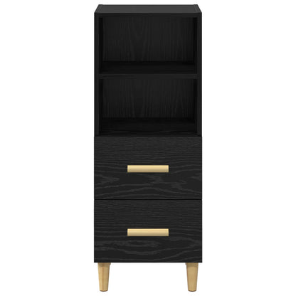 Sideboard Black oak 34 x 34.5 x 90 cm Engineered wood