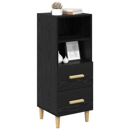 Sideboard Black oak 34 x 34.5 x 90 cm Engineered wood