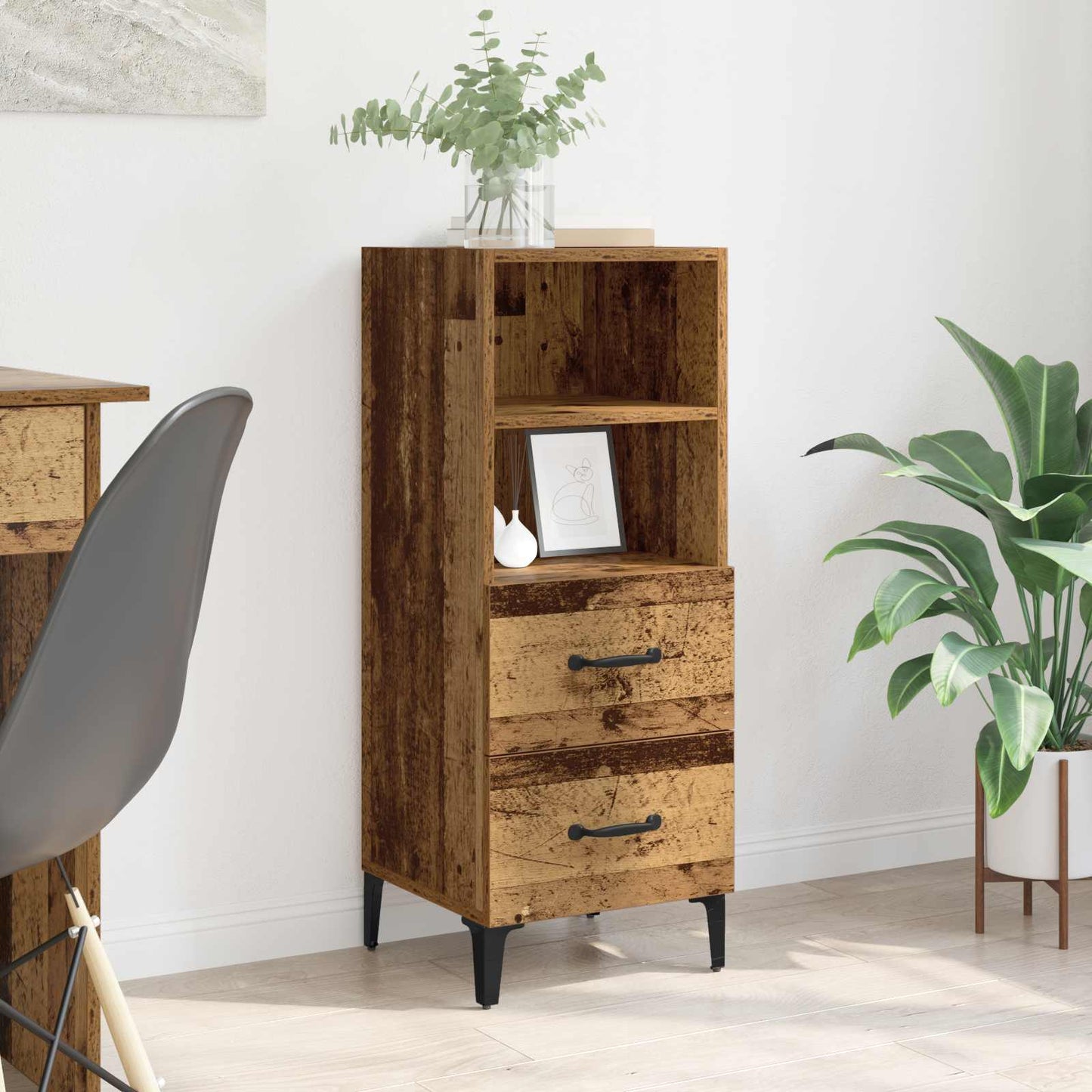 Sideboard Old wood 34 x 34.5 x 90 cm Engineered wood