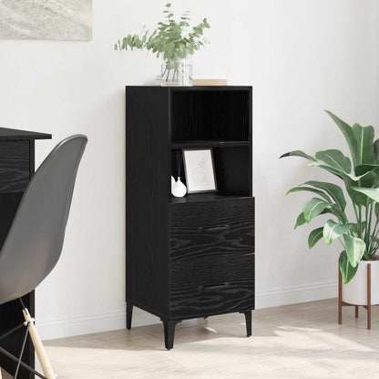 Sideboard Black oak 34 x 34.5 x 90 cm Engineered wood