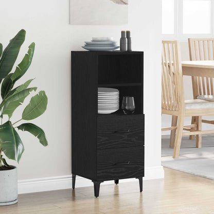 Sideboard Black oak 34 x 34.5 x 90 cm Engineered wood