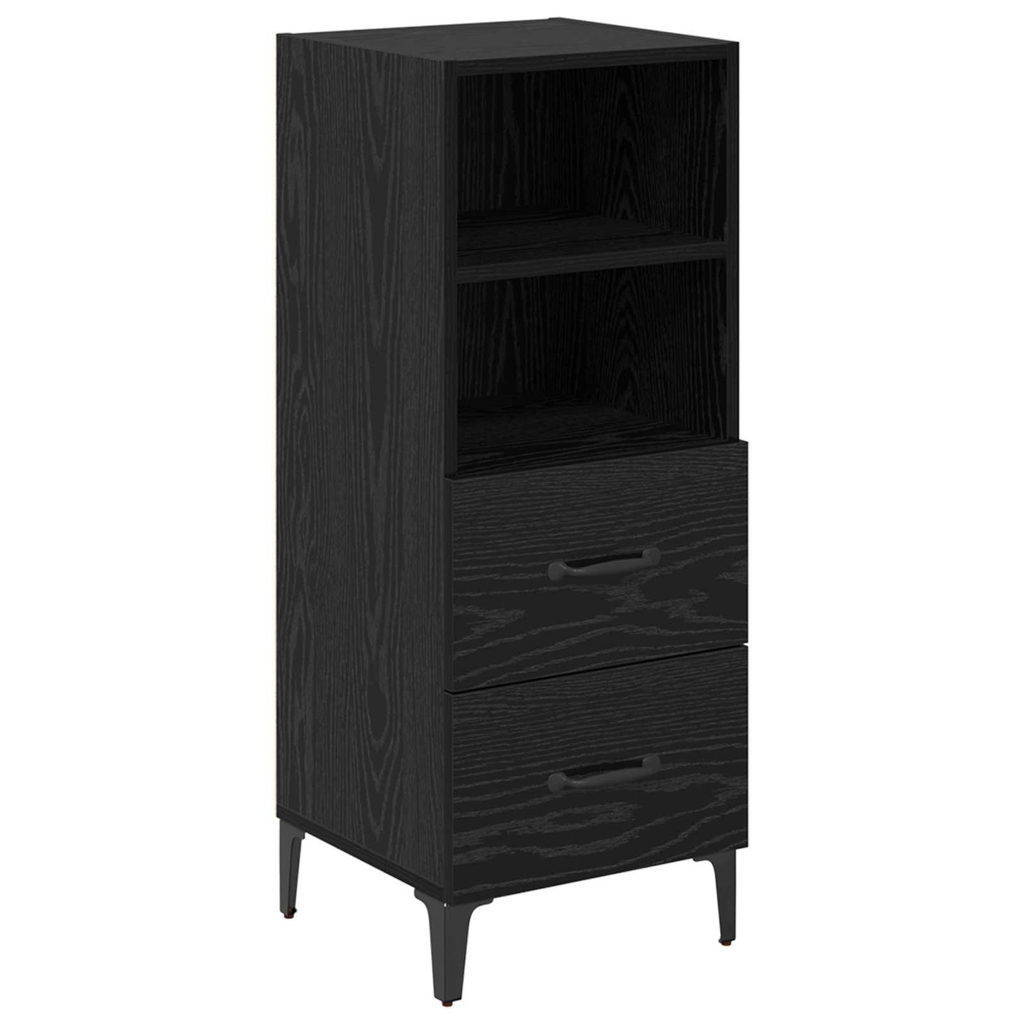 Sideboard Black oak 34 x 34.5 x 90 cm Engineered wood