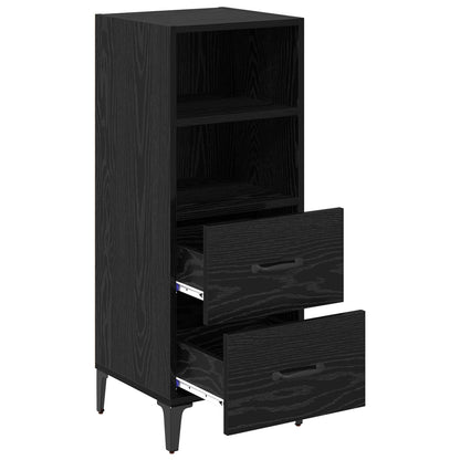 Sideboard Black oak 34 x 34.5 x 90 cm Engineered wood