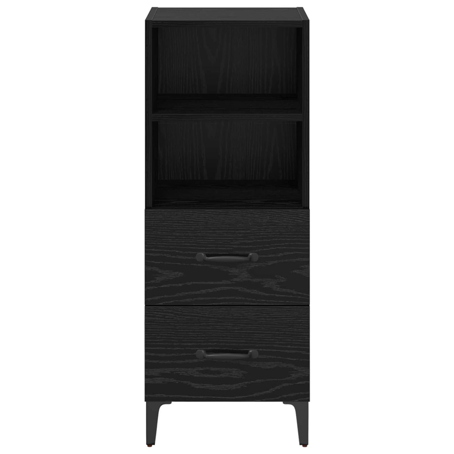 Sideboard Black oak 34 x 34.5 x 90 cm Engineered wood