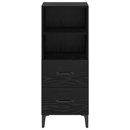 Sideboard Black oak 34 x 34.5 x 90 cm Engineered wood