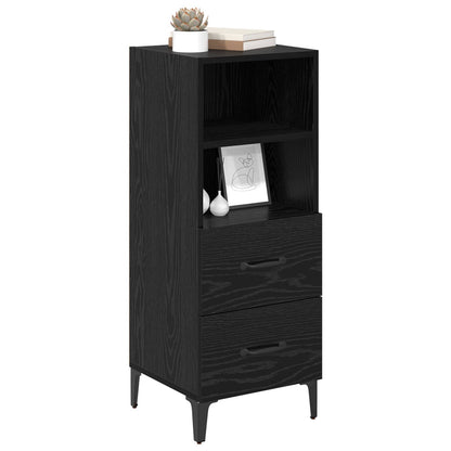 Sideboard Black oak 34 x 34.5 x 90 cm Engineered wood