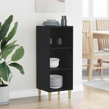 Sideboard Black Oak 34.5 x 32.5 x 90 cm Engineered Wood