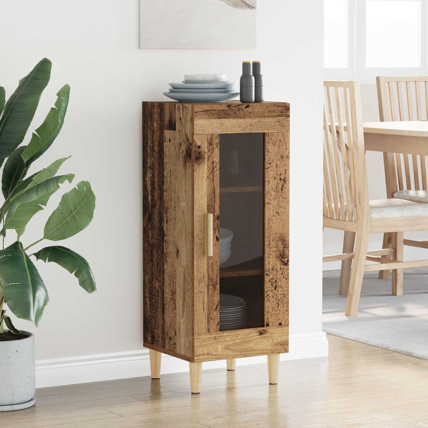 Sideboard Old Wood 34.5 x 32.5 x 90 cm Engineered Wood